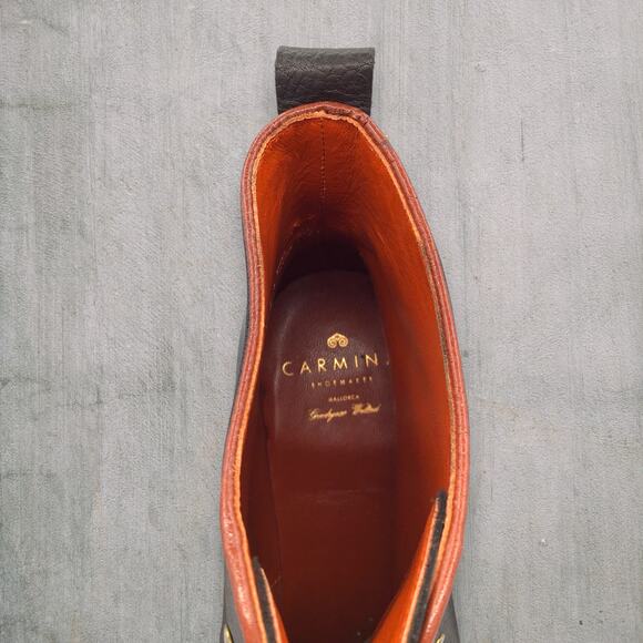 Carmina Italian Black Leather Lace-Up Ankle Boots Women's UK7 | US9 New - Picture 8 of 9